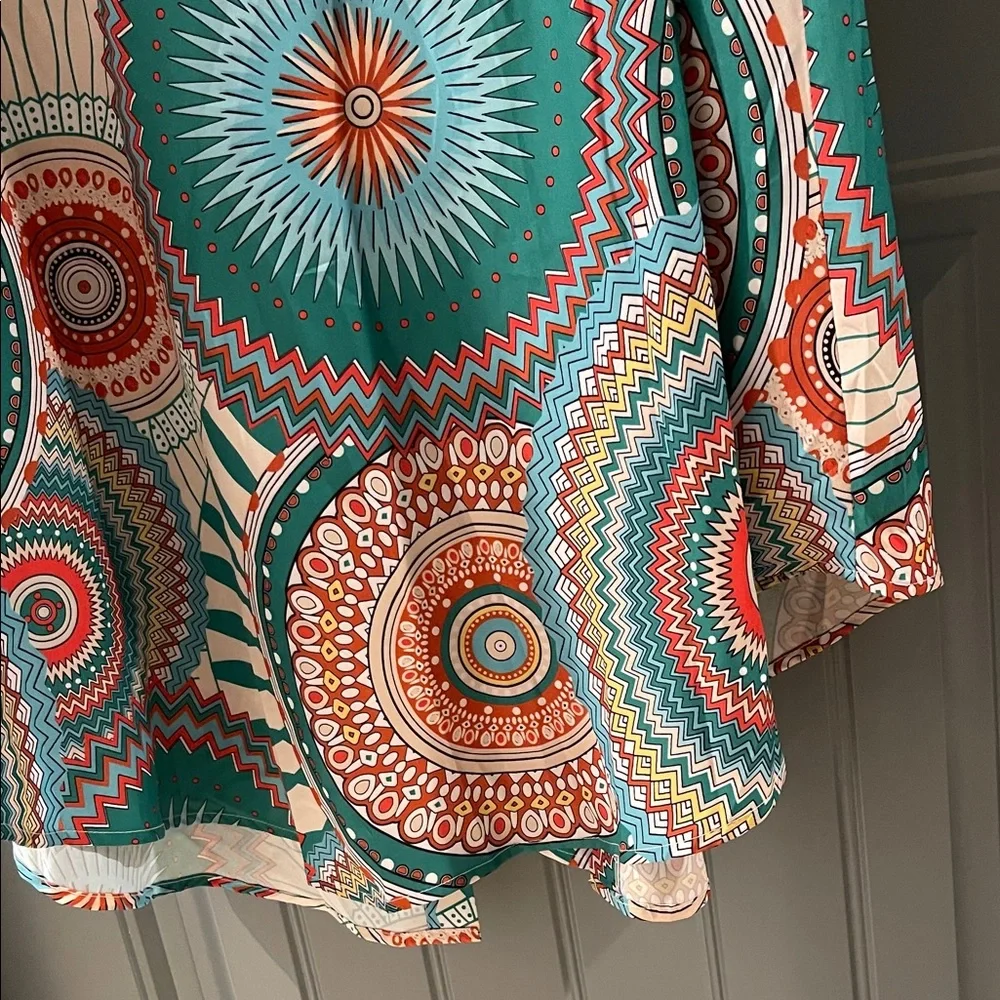 Multicolor Geometric Pattern Dress - Picture 9 of 12